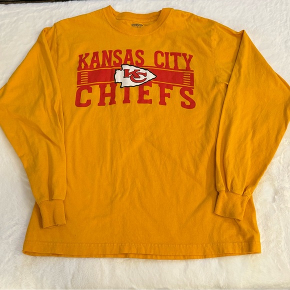 Reebok Kansas Chiefs Long Sleeve T-Shirt- size M - Picture 2 of 5